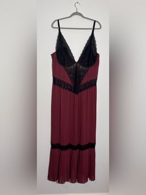 Sophie Theallet for CACIQUE Chiffon Lace Long Nightgown Size 22/24 NWT Romantic